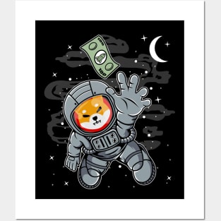 Astronaut Reaching Shiba Inu Coin To The Moon Shib Army Crypto Token Cryptocurrency Blockchain Wallet Birthday Gift For Men Women Kids Posters and Art